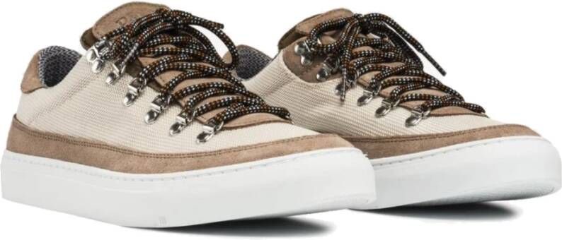 Diemme Lage Sport Taupe Suède Sneakers Brown Heren