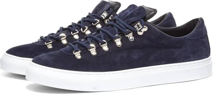 Diemme Luxe Stads Sneaker Navy Suède Blue Heren