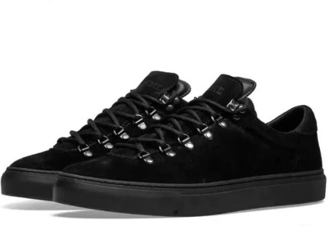 Diemme Zwarte Suède Lage Sneaker Black Heren