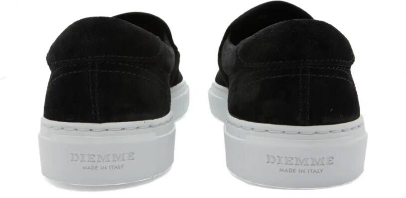 Diemme Zwarte Suède Slip-On Sneakers Black Heren