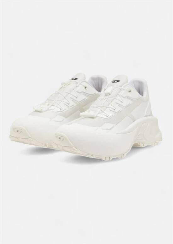 Diesel Cage Sneakers met Verstelbare Elastische Veters White Heren