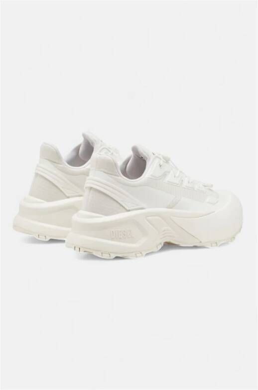 Diesel Cage Sneakers met Verstelbare Elastische Veters White Heren