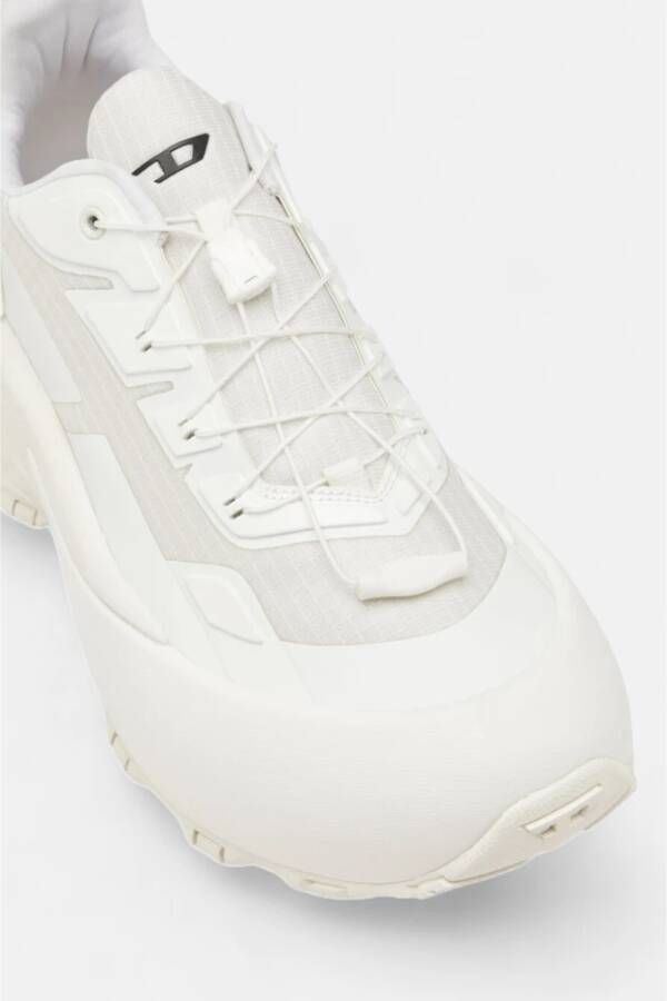 Diesel Cage Sneakers met Verstelbare Elastische Veters White Heren