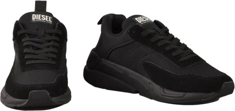 Diesel Casual sneakers met rubberen zool Black Heren