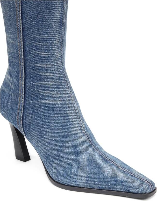 Diesel D-Allas Bt Ankle boot in washed denim Blue Dames