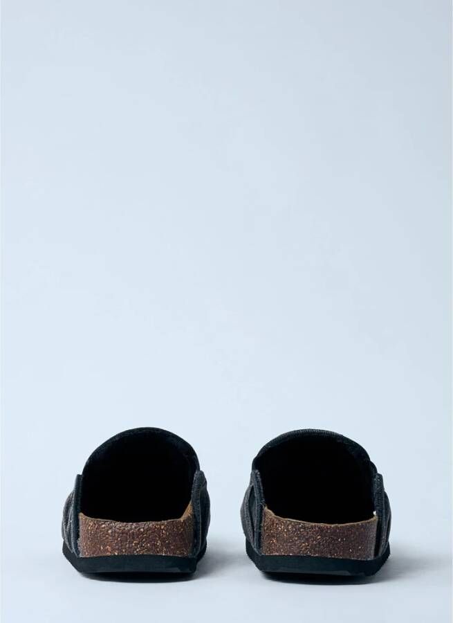 Diesel Denim Instap Schoenen met Logo Print Black Dames