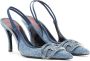 Diesel Denim slingback décolleté met distressed effect Blue Dames - Thumbnail 2