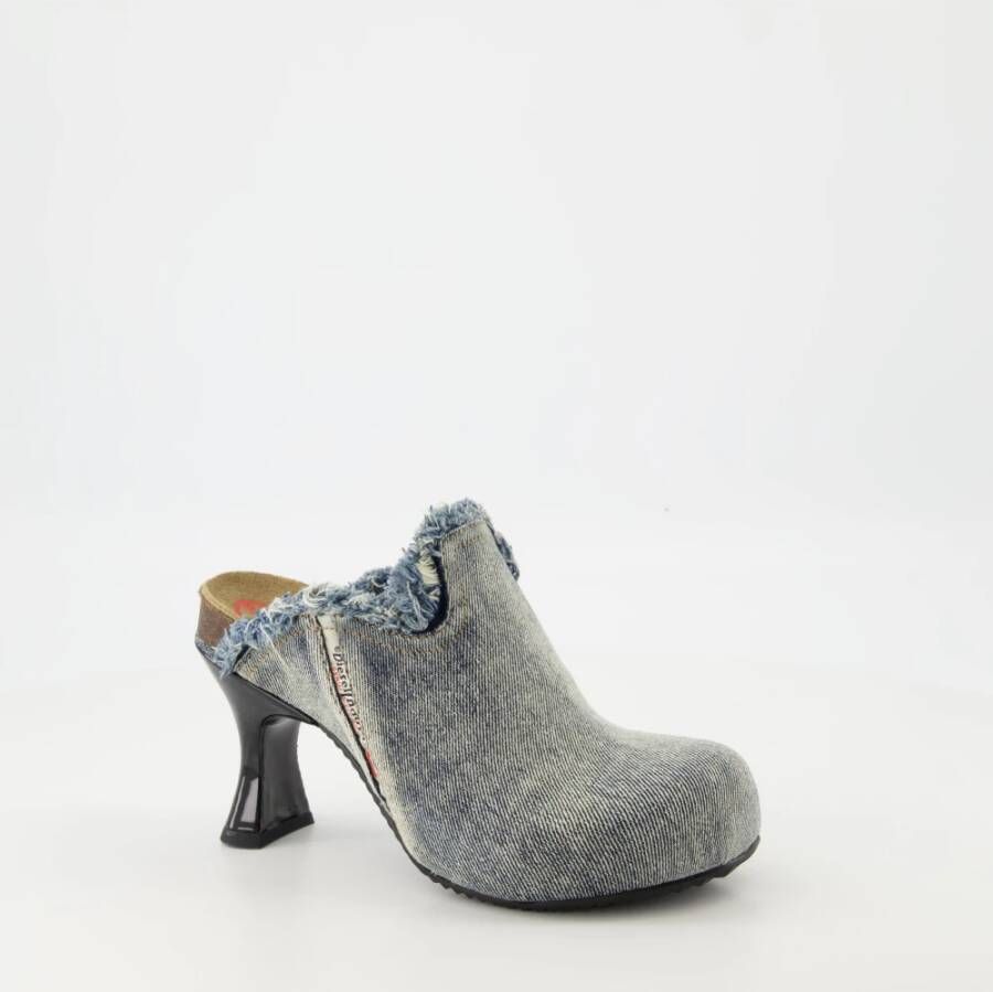 Diesel Denim Woodstock Muiltjes voor vrouwen Blue Dames