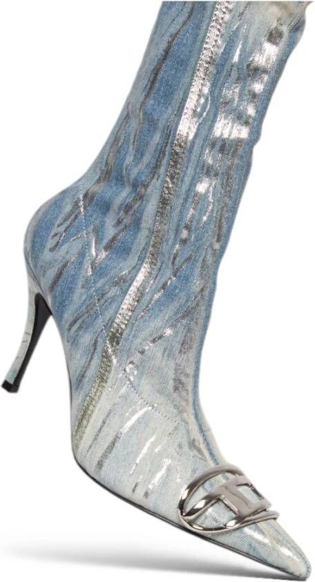 Diesel Enkellaags Denimlaarzen Blue Dames