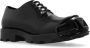 Diesel Leren Veterschoenen met Logo Hardware Black Heren - Thumbnail 4