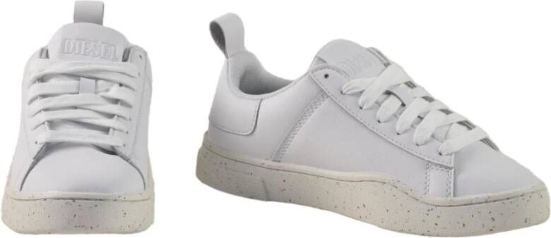 Diesel Leren Rubberen Zool Sneakers White Dames