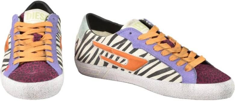 Diesel Leren Sneakers met Rubberen Zool Multicolor Dames