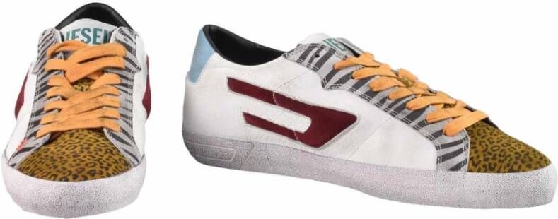 Diesel Leren Sneakers met Rubberen Zool Multicolor Heren