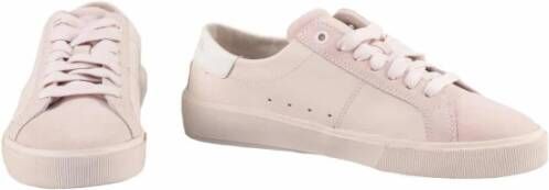 Diesel Leren Sneakers met Rubberen Zool Pink Dames