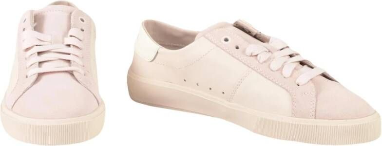 Diesel Leren sneakers met rubberen zool Pink Dames