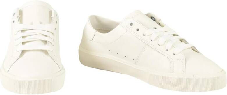 Diesel Leren Sneakers met Rubberen Zool White Dames