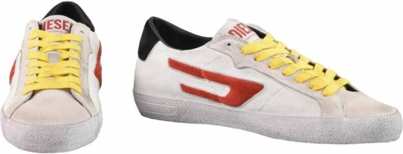 Diesel Leren Sneakers met Rubberen Zool White Heren