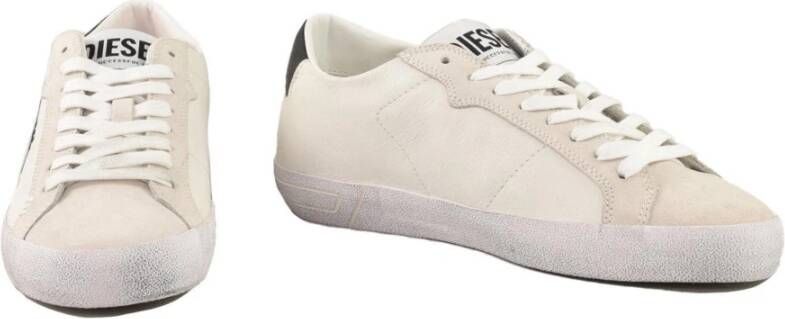 Diesel Leren Sneakers met Rubberen Zool White Heren