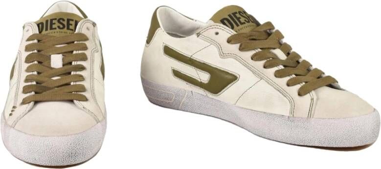 Diesel Leren Sneakers met Rubberen Zool White Heren