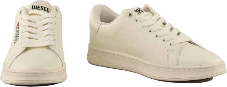 Diesel Leren Sneakers met Rubberen Zool White Heren