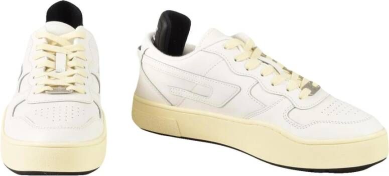 Diesel Leren Sneakers met Rubberen Zool White Heren