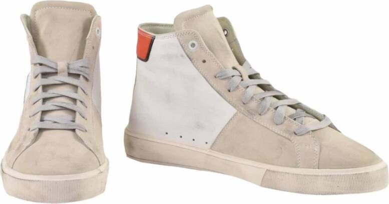 Diesel Leren Sneakers met Rubberen Zool White Heren