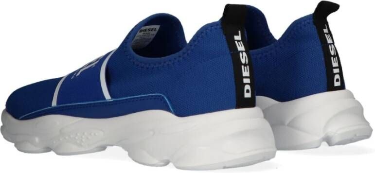 Diesel Lichtgewicht Blauwe Textiel Lage Sneakers Blue Dames