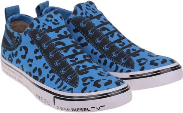 Diesel Luipaardprint Instappers Blue Heren