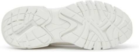 Diesel Mesh Textuur Sneakers Veters Rubberen Zool White Heren