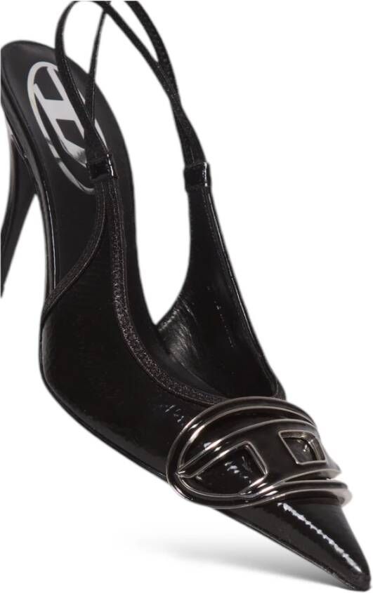 Diesel Ovale Slingback Schoenen Black Dames