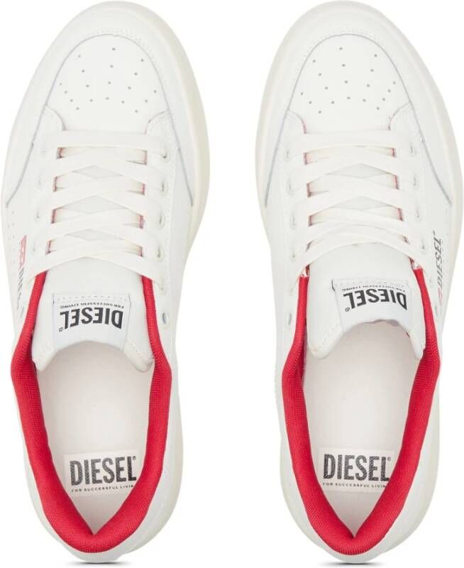 Diesel S-Athene Vtg Retro sneakers in perforated leather White Heren