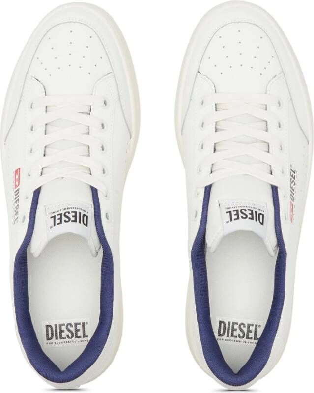 Diesel S-Athene Vtg Retro sneakers in perforated leather White Heren