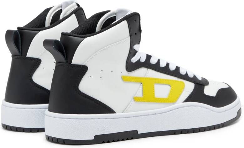 Diesel S-Ukiyo V2 Mid High-top sneakers in leather and nylon White Heren