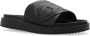 Diesel Sa-Slide D Oval PU slides with embossed Oval D Black Unisex - Thumbnail 5