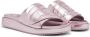 Diesel Sa-Slide D Oval W Metallic slide sandals with Oval D strap Purple Dames - Thumbnail 9