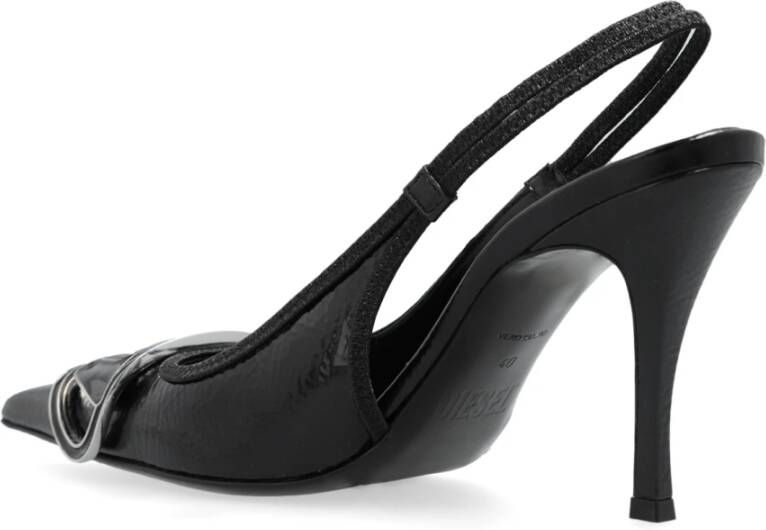 Diesel Schoenen met hak D-Venus SB Black Dames