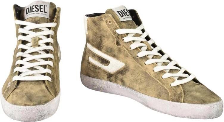 Diesel Beige Sneakers voor Heren Groen Heren