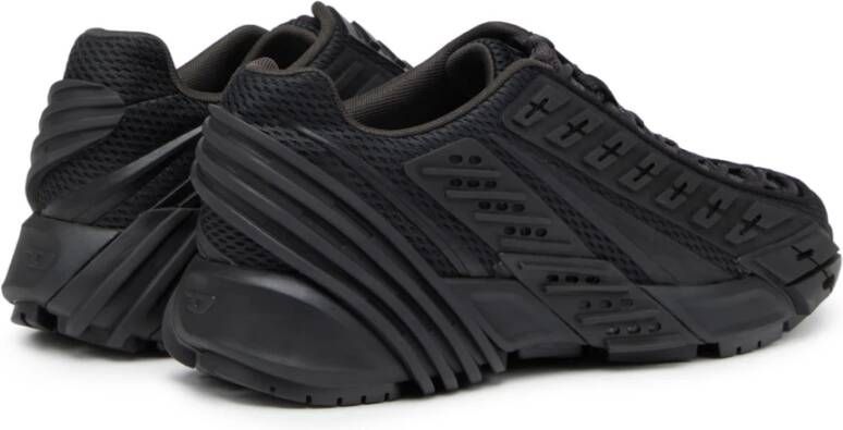 Diesel Sneakers in mesh en rubber Black Heren