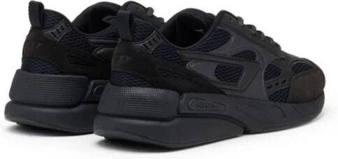 Diesel Mesh en Suède Sneakers Zwart Heren