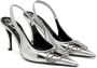 Diesel Spiegelende Slingback met Oval-D Logo Gray Dames - Thumbnail 2