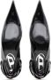 Diesel Zwarte Leren Stiletto Hak Schoenen Black Dames - Thumbnail 5