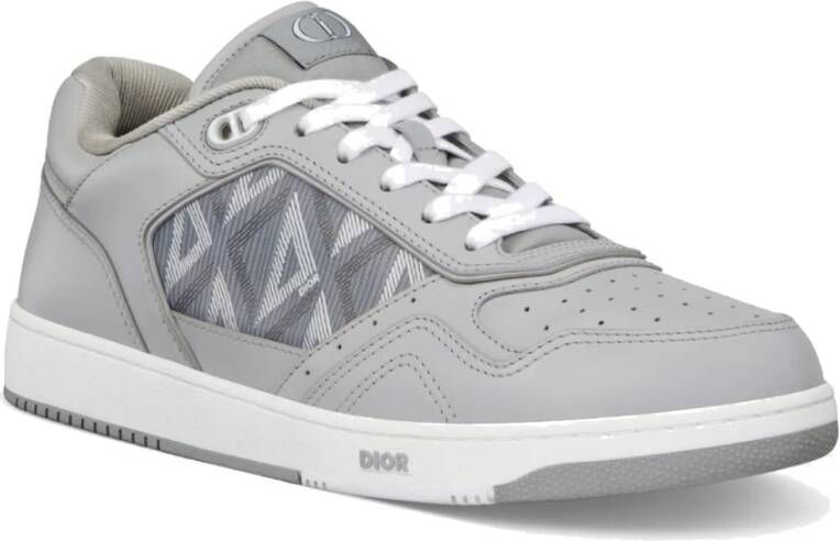 Dior Diamant Lage Sneakers Gray Dames