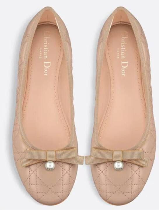 Dior Elegante Ballerina Schoenen Beige Dames