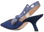 Dior Elegante Slingback Pumps met Strik Detail Blue Dames - Thumbnail 3