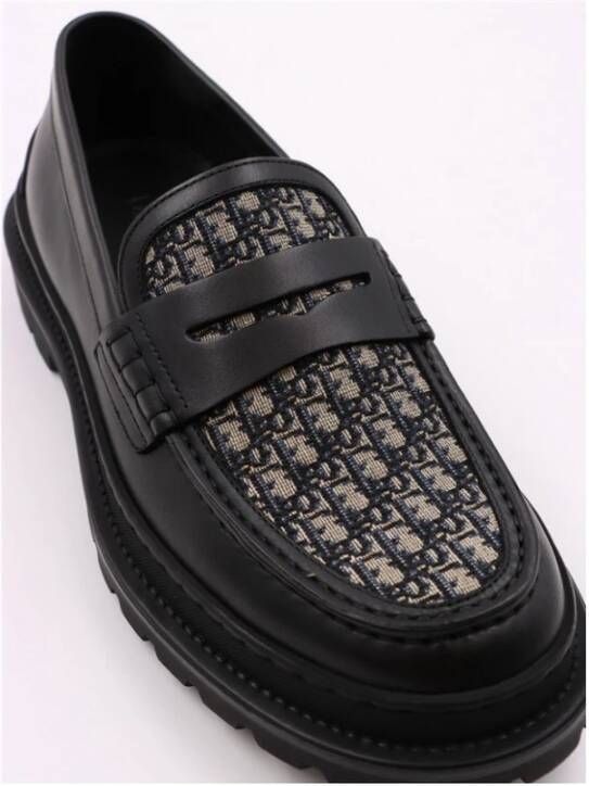 Dior Explorer Loafers met Oblique Monogram Print Black Heren