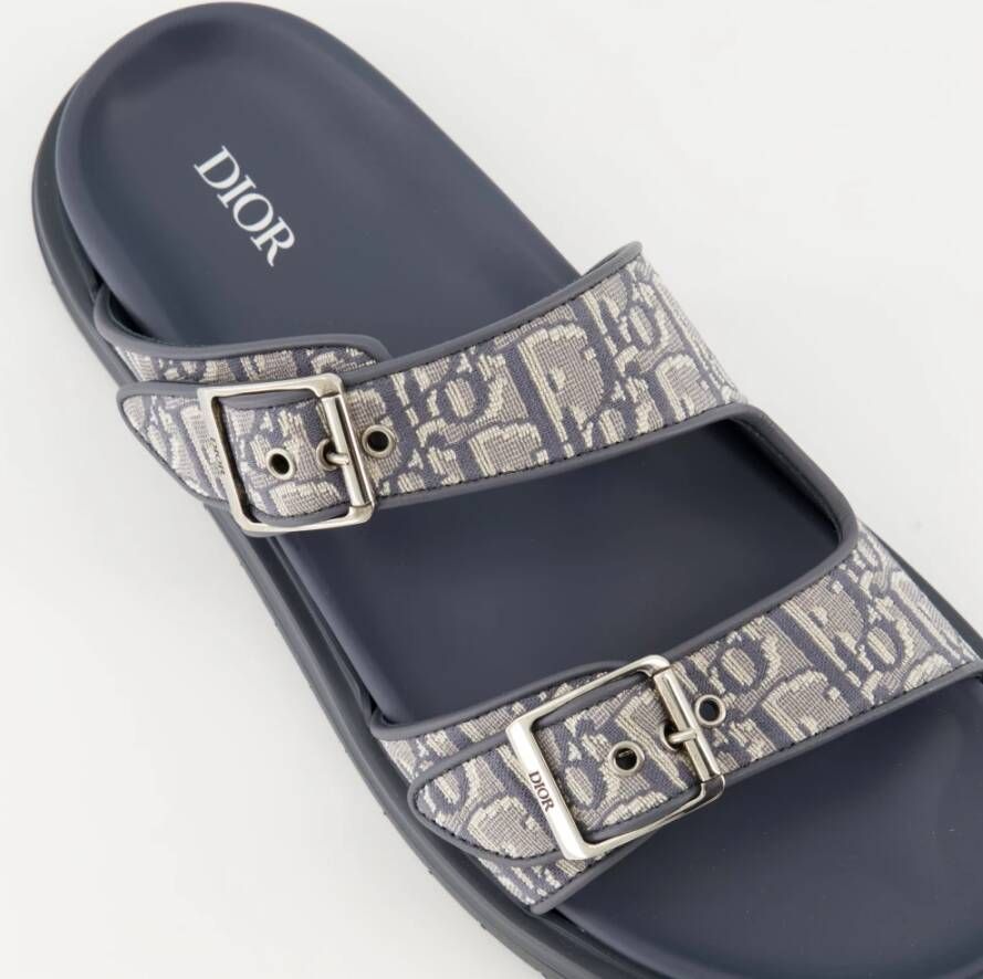 Dior Gedrukte Canvas Sandalen Collectie 2024 Blue Heren