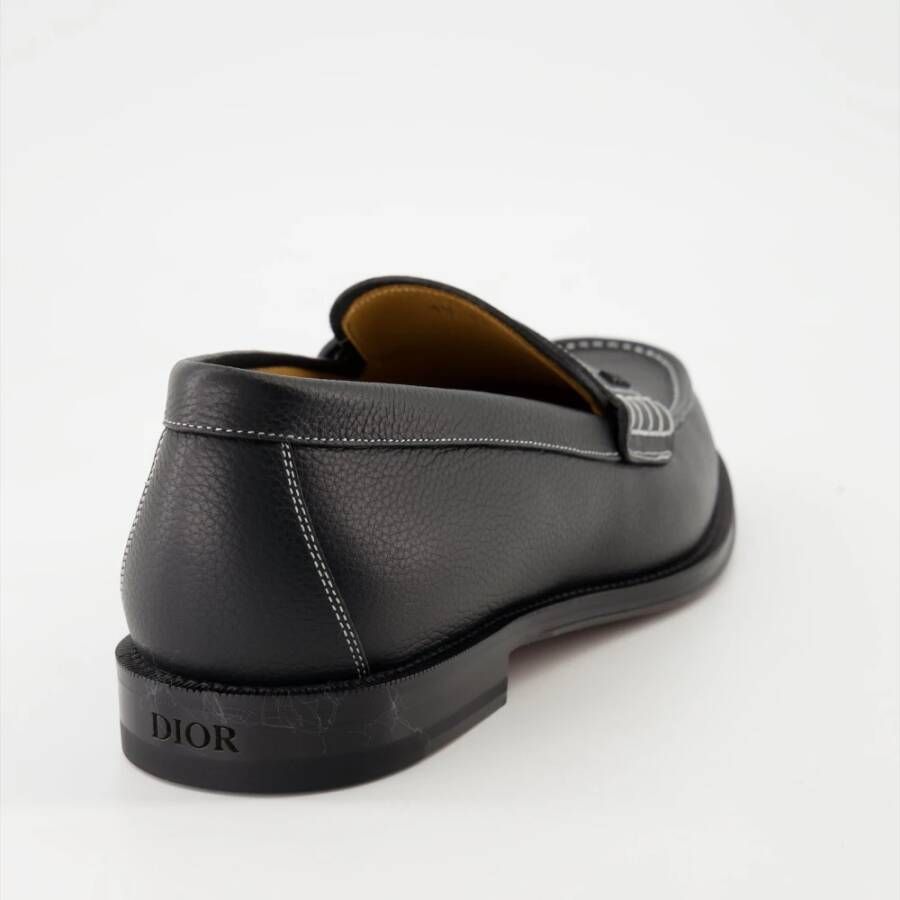 Dior Graanleren Mocassins Zwart Collectie Black Heren