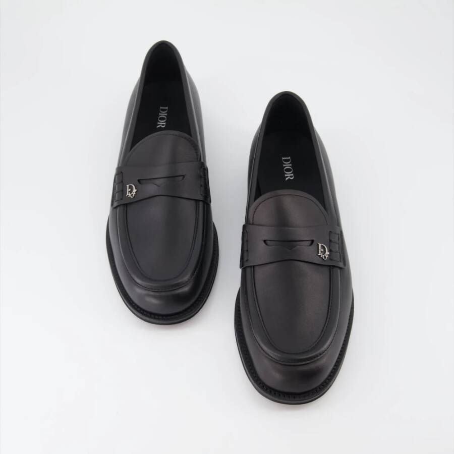 Dior Granville Leren Loafers Black Heren