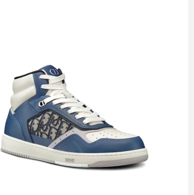 Dior Hoge Oblique Sneakers Vrouwen Blue Dames