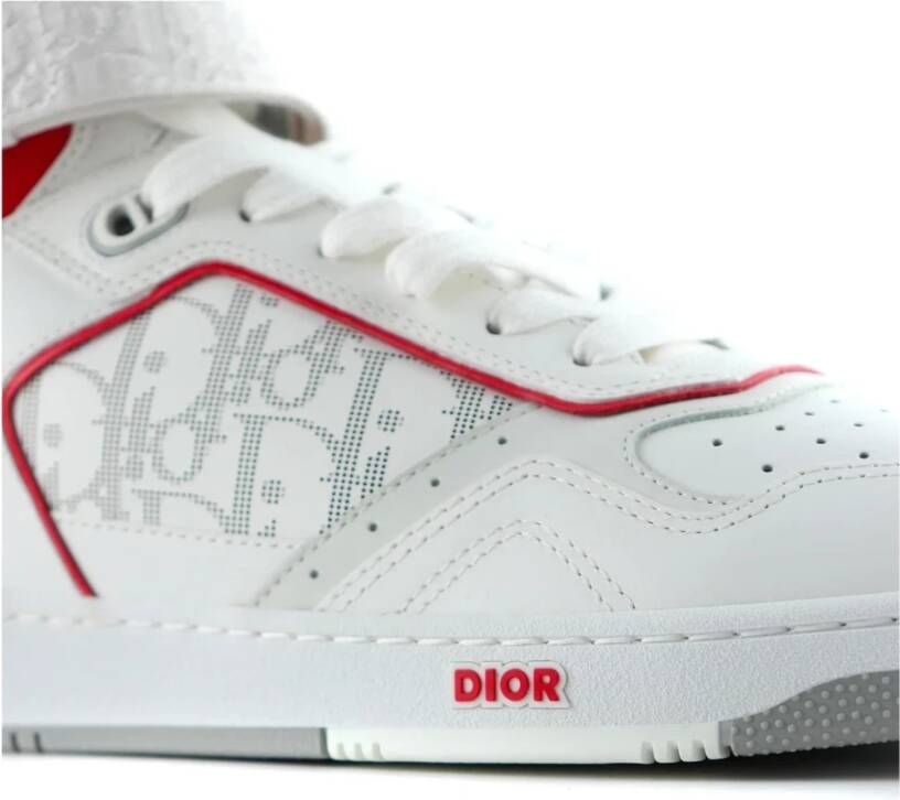 Dior Hoge Sneakers met Velcro Sluiting White Heren